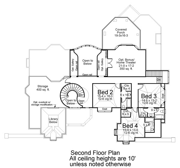 2nd Floor Plan image of Pontarion II House Plan
